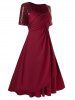 Robe Tulipe Pailletée Brillante Grande Taille - Rouge foncé 5x | US 30-32