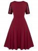 Robe Tulipe Pailletée Brillante Grande Taille - Rouge foncé 5x | US 30-32