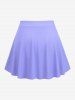Plus Size Sparkling Sequin Heart Crisscross Cinched Skirt Tankini Swimsuit - Pourpre  3X | US 22-24