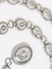 Chaîne de Taille Motif Fleurs Gravées en Alliage Style Vintage - Argent 