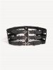 Multi Layered Rivet Buckle Faux Leather Waist Chain -  