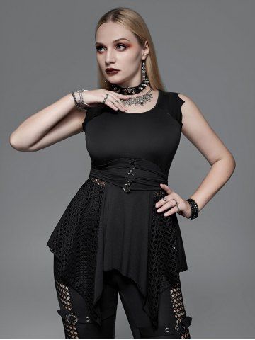 Roseagl Plus Size Gothic New Dresses Black Pu Leather Strap Rings Cold  Shoulder Dress Summer Asymmetrical Ankle-length Vestidos - Plus Size Dresses  - AliExpress