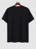 Men's CALIFORNIA Letter Printed College Style Short Sleeves Crew Neck T-shirt and Drawstring Shorts Set -  