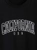 Men's CALIFORNIA Letter Printed College Style Short Sleeves Crew Neck T-shirt and Drawstring Shorts Set -  