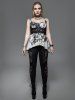 Gothic Guipure Lace Applique Tie Dye High Low Tank Top -  
