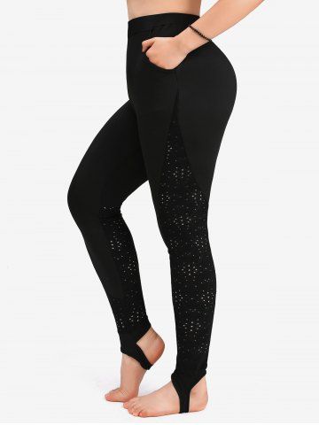 PLUS SIZE, SOLID KNIT HIGH WAISTED CAPRI LEGGING WITH BOTTOM SIDE PANEL CUT  OUTS. SIZE:1X/2X- 2X/3X (3:3) PACKAGE:6PCS/PREPACK 61% VISCOSE 34%  POLYESTER 5% SPANDEX, 735911