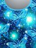 Plus Size Galaxy Butterfly Glitter Print T-shirt -  