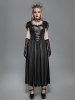 Gothic Guipure Lace Panel Mesh Tassels Lace-up Sleeveless Maxi Dress -  