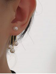 Vintage Tassel Faux Pearl Drop Earrings -  