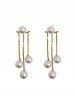 Vintage Tassel Faux Pearl Drop Earrings -  