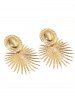 Boucles D'Oreilles Pendantes en Forme de Secteur Exagéré Ovale - d'or 