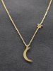 Moon Star Pendant Necklace - d'or 