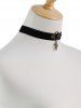 Skull Pendant Faux Pearl Vintage Choker Necklace -  