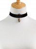 Skull Pendant Faux Pearl Vintage Choker Necklace -  