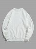 Men's Minimalist Knitted Braided Jacquard Drop-shoulder Sleeves Round Neck Sweatshirt -  
