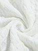 Men's Minimalist Knitted Braided Jacquard Drop-shoulder Sleeves Round Neck Sweatshirt -  