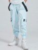 Strap Design Beam Feet Cargo Pants -  