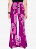 Gothic Cartoon Cute Ice Cream Print Flare Pants -  