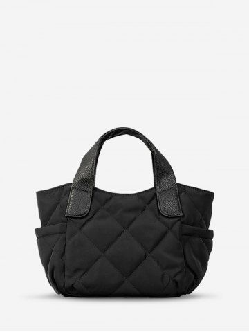 Women's Winter Rhombus Quilted Nylon Soft Fashion Convertible Handbag Crossbody Bag