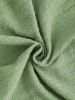 Lapel Collar Buttons Short Sleeves Crinkle Textured Popover Shirt Drawstring Pocket Straight Leg Pants Two Piece Set -  