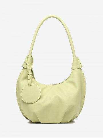 Women's Daily Fashion Solid Color Half Moon Circle Pendant Shoulder Bag