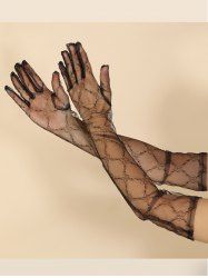 Vintage Sheer Mesh Lace Gloves -  