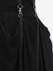 Robe Mi-Longue Gothique Teinté Panneau Au Crochet sans Manches - Noir L | US 12