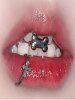 Gothic Fat Dog Bone Shaped Tongue Jewelry -  