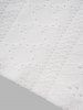 Plain Color Eyelet Embroidery V Neck Short Sleeve Casual T Shirt -  