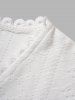 Plain Color Eyelet Embroidery V Neck Short Sleeve Casual T Shirt -  