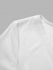 Plain Color V Neck Twisted Asymmetrical Hem Short Sleeve T Shirt -  