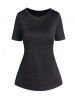Plaid Print Adjustable Strap Asymmetric Dress And Basic Short Sleeve T-shirt Set -  