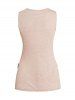 Heather O Ring Surplice Casual Tank Top -  