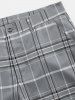 Plaid Pattern Casual Pants -  