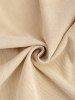 Men's Plain Color Front Pocket Design Button Down Long Sleeves Corduroy Shirt -  