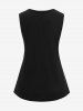 Plus Size Pocket Textured Solid Color Tank Top -  