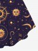 Gothic Sun Moon Star Galaxy Print Cinched Tank Top -  