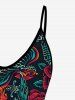 Plus Size Rose Bird Heart Flame Print Cami Top (Adjustable Shoulder Strap) -  