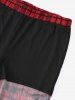 Gothic Elastic Waist Plaid Skinny Pants -  