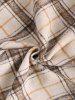 Men's Casual Plaid Flap Pockets Wool Blend Long Sleeve Cargo Shacket -  