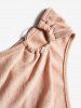 Cowl Neck Draped Ruched Chain Embellishment Casual Tank Top -  