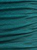 T-shirt Texturé Superposé Panneau avec Chaîne Grande Taille à Lacets - Vert profond 3X | US 22-24