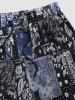 Men's Ethnic Style Paisley Printed Jacquard Drawstring Pockets Pull On Beam Feet Pants -  