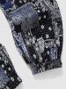 Men's Ethnic Style Paisley Printed Jacquard Drawstring Pockets Pull On Beam Feet Pants -  