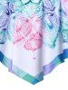 Bohemian Print Criss-cross Cinched Tankini Set -  