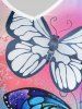 Débardeur à Empiècements en Dentelle à Imprimé Papillon - Blanc XXL