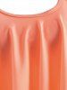 Striped Overlay Padded Tankini Set -  