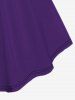 Plus Size Ruched Cinched Two Tone Tank Top -  
