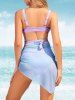 Pastel Color Shell Underwire Bandage Bikini Swimsuit -  