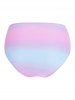 Pastel Color Shell Underwire Bandage Bikini Swimsuit -  